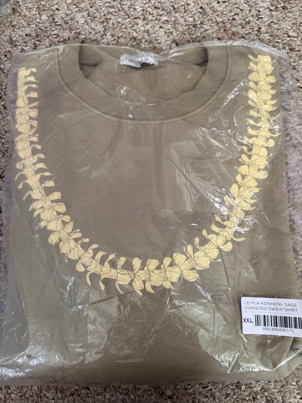 Lei Pua Kenikeni Sage Crewneck Sweatshirt - Relaxed Fit